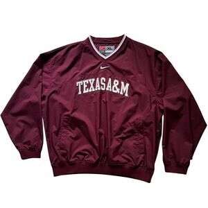 Vintage Nike Team Texas A&M Aggies Center Swoosh Jacket Pullover XL Y2K